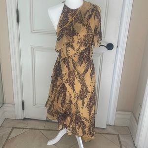 Floral mustard yellow dress